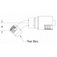 1/4 X 1/4 FEMALE JIC 45° SWIVEL